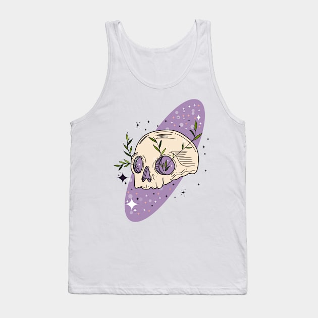 Skull 1 Tank Top by DejaDoodlesArt